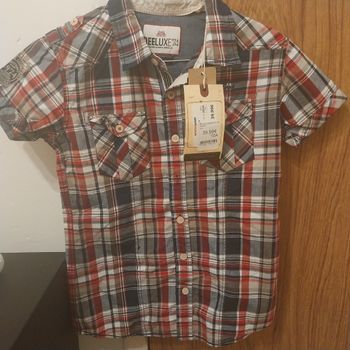 Chemise manches courtes deeluxe 74 neuve avec étiquette Taille 10 ans