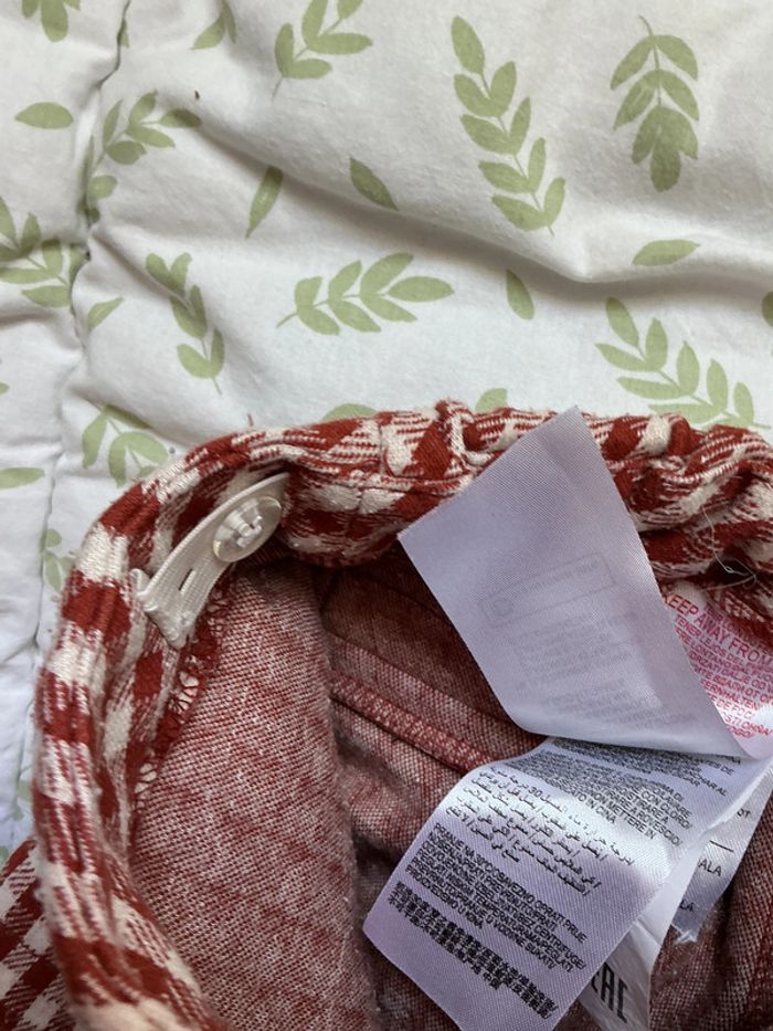 jupe short vichy bordeaux et beige sergent major taille réglable 2 ans - photo numéro 8