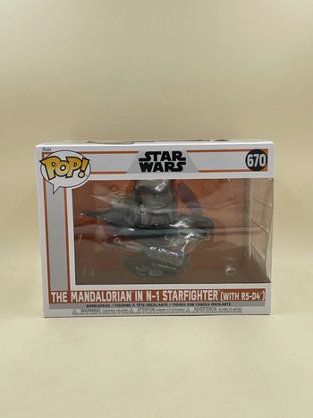 Figurine Funko Pop Star Wars The Mandalorian In N-1 StarFighter N•670 neuf