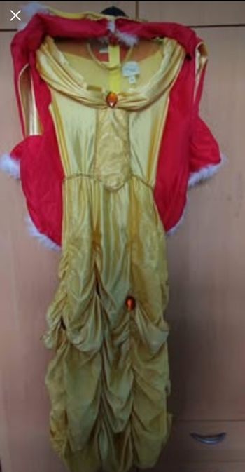 Robe de Belle de Disneyland taille 8/10 ans 
Robe avec poncho assorti