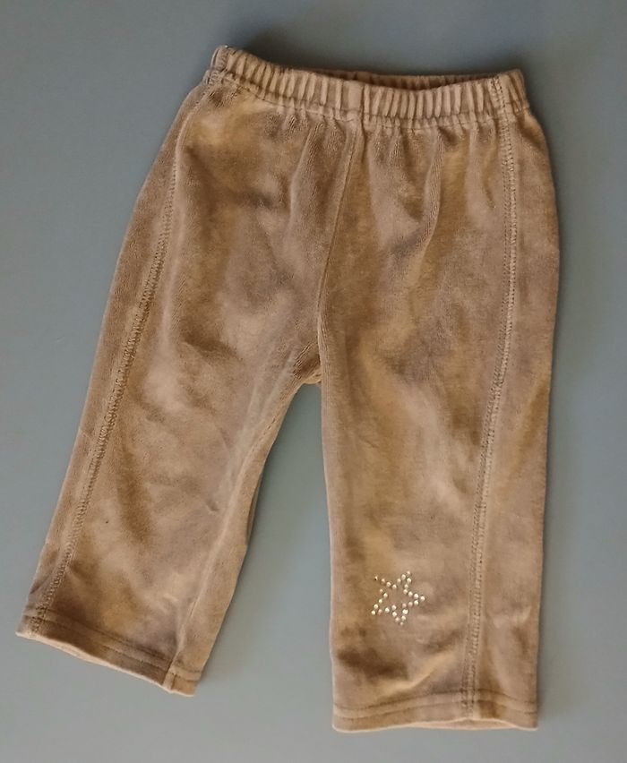 ensemble gris en velours 6 mois 3 pommes - photo numéro 2