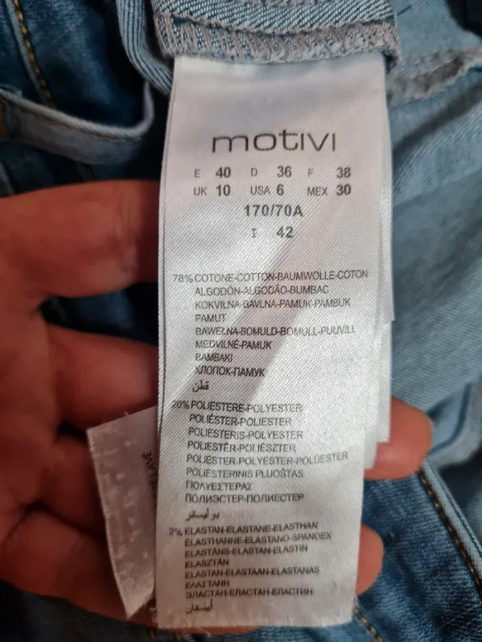 Jeans femme taille haute Motivi T38 FR - photo numéro 10