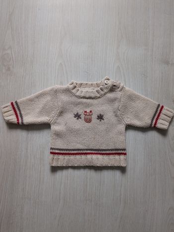 Pull grain de blé renne 3 mois