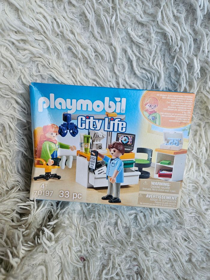 Jouet - jeux de construction playmobil 70197 cabinet d'ophtalmologie - Neuf