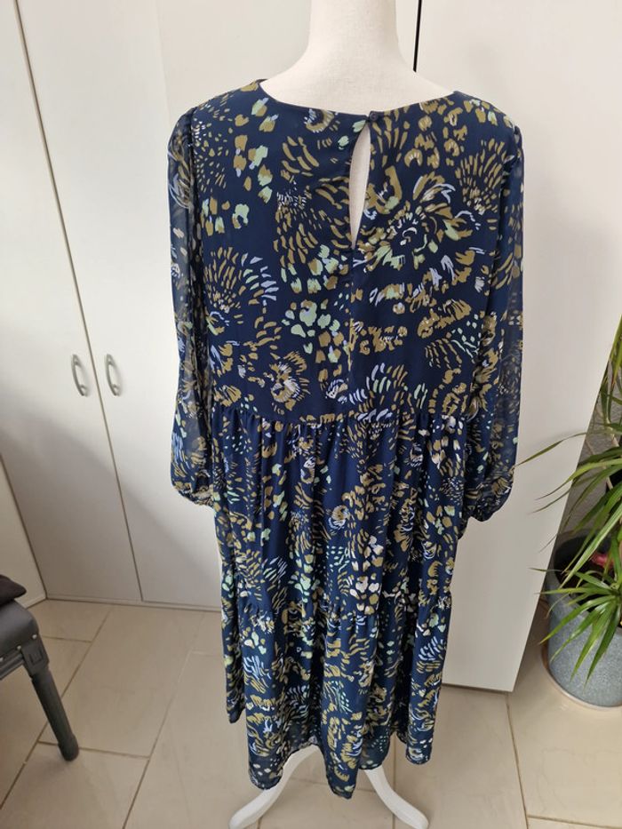 Robe Bleu Marine Imprimé Florale - photo numéro 4