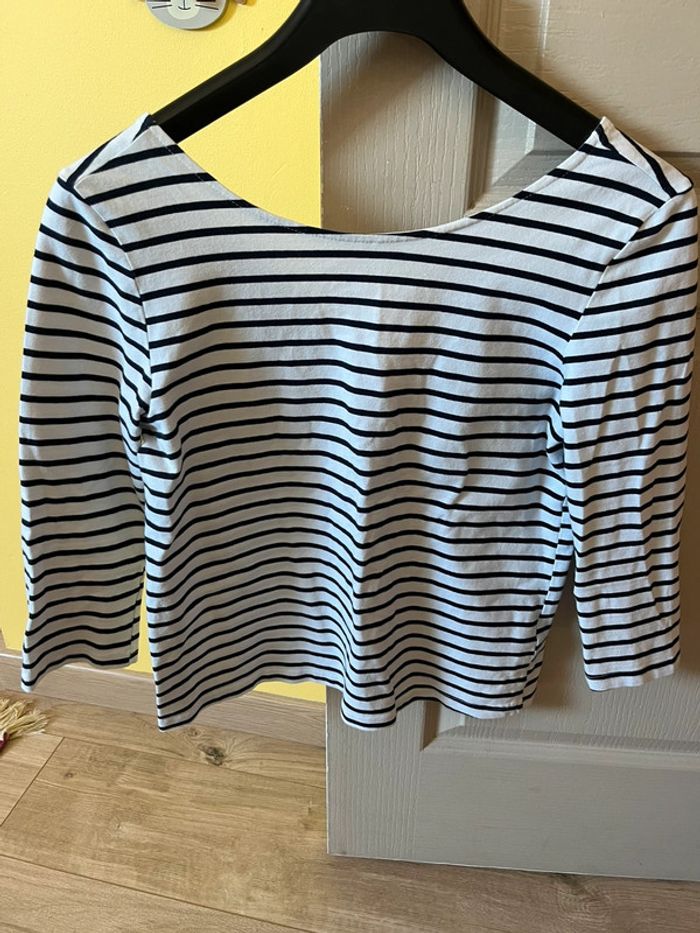 Marinière noire et blanche