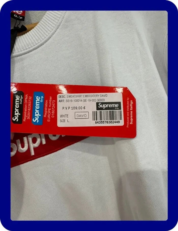 Pull / sweat Supreme Blanc Taille L - photo numéro 5