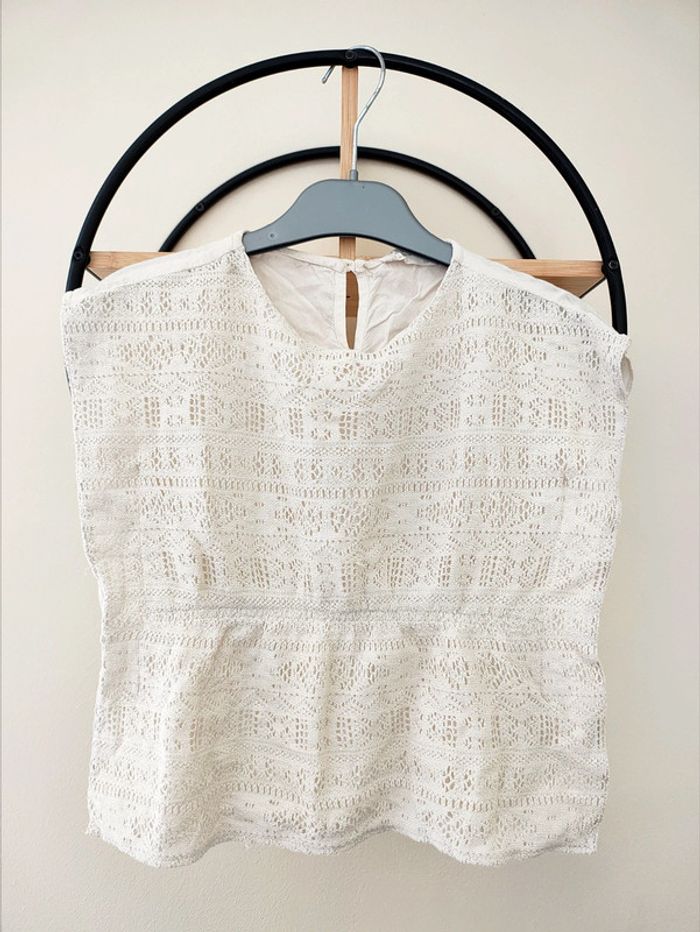 5 6 ans blouse teeshirt dentelle Zara 116 cm