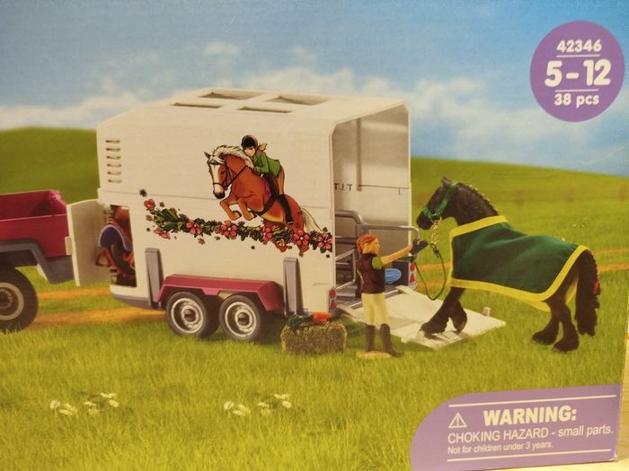Schleich boîte équitation Pick-up avec remorque cheval et personnages - photo numéro 3