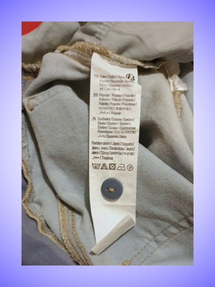 Pantalon Maternité Bleu Clair Taille 44 XXL Kiabi - photo numéro 4