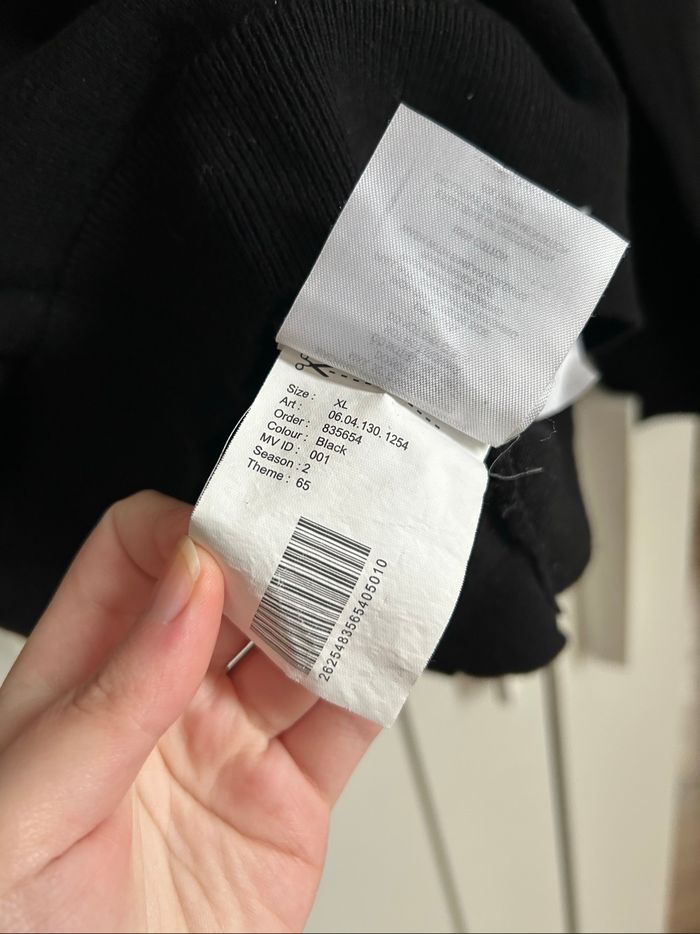 Pull noir uni Col Montant Regular Fit Homme Smog Taille XL - photo numéro 7