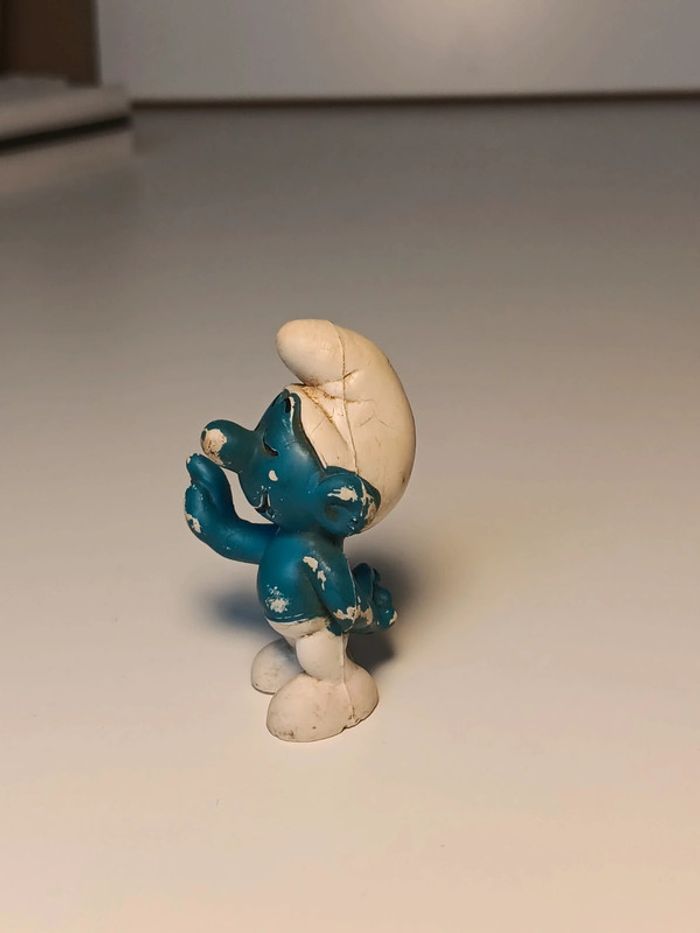 Figurine vintage Schtroumpf main levée peyo W.germany - photo numéro 2