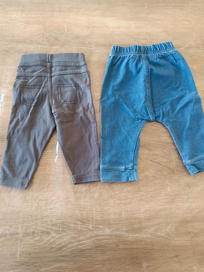 Lot 2 petit pantalons leggings garçon 6 mois - photo numéro 6