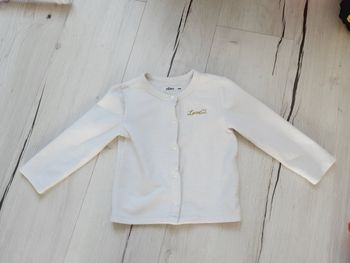 Vêtement bébé fille gilet blanc Gémo 24 mois 2 ans