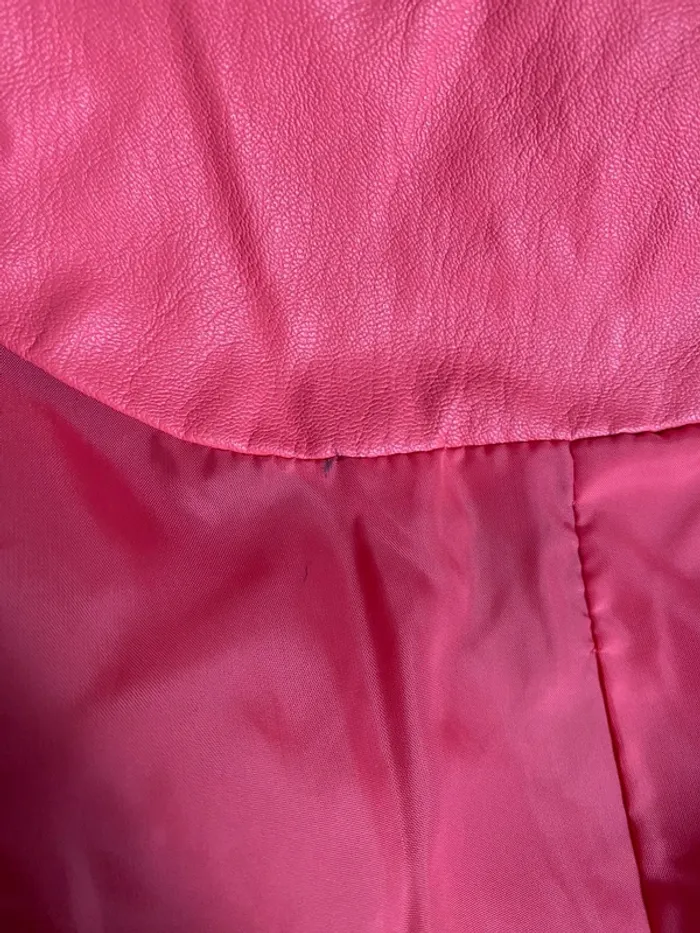 Veste simili cuir rose / taille S / zuiki - photo numéro 2