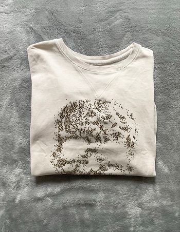 Sweat Zadig & Voltaire skull paillettes et manches ajourées - S