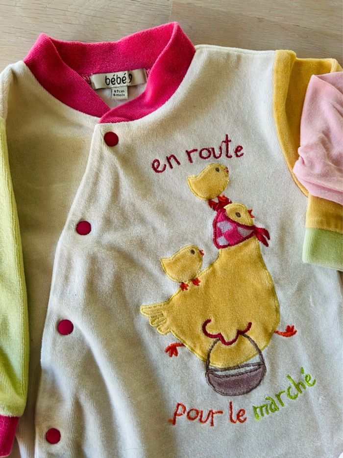 Lot pyjama + body + chaussons 6 mois - photo numéro 2