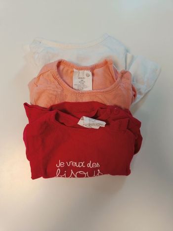 Lot 3 tee shirt Kiabi