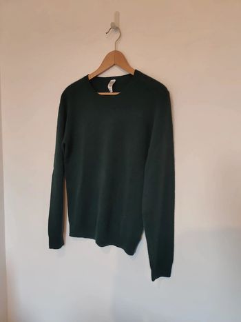 Pull vert sapin 100% cachemire S