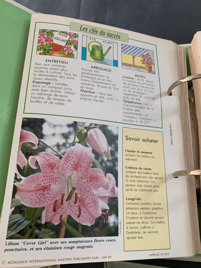 Soins et beauté des plantes - 1140 fiches explicatives - Série complète 6 classeurs + livre index - photo numéro 4