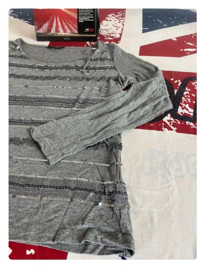 T-shirt manche longue Burton taille Xl/XXL gris - photo numéro 6