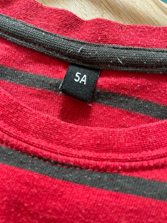 T-shirt ML effet 2 en 1 rouge - 5ans - photo numéro 5