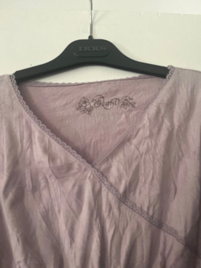 Blouse okaidi mauve - photo numéro 2