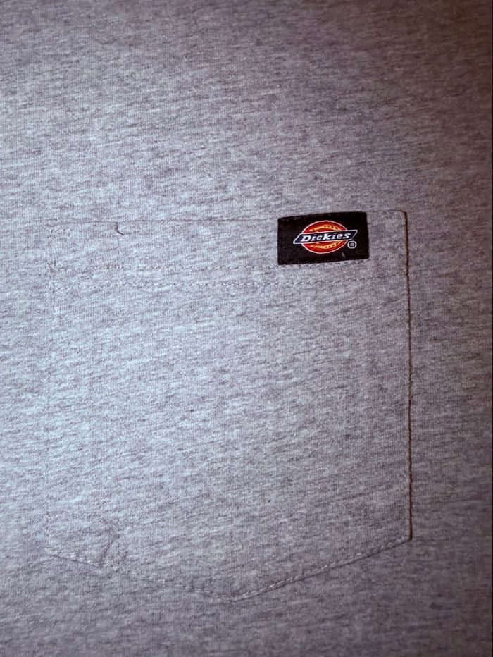 T-shirt Dickies gris avec poche – Taille L - photo numéro 4