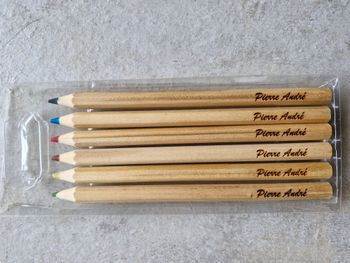 Lot de 6 crayons de coloriage en bois