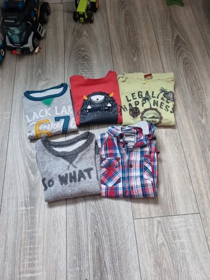 Lot pull - chemise 4 ans garçon