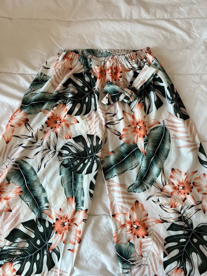 Pantalon Large Fleurs Hawaii Taille Unique - photo numéro 2