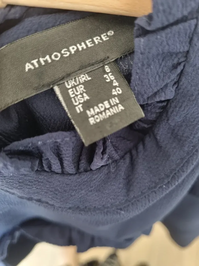 Robe bleu nuit à volants Atmosphere - photo numéro 4