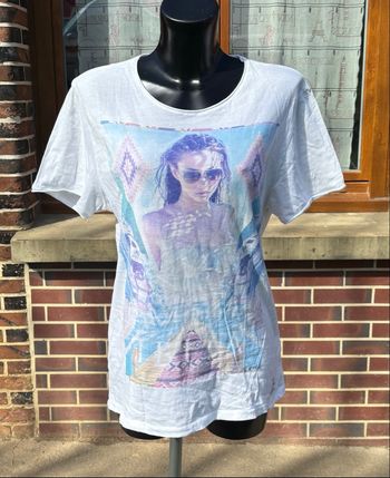 🤍 T-shirt blanc graphique Japan Rags – Taille L (40)