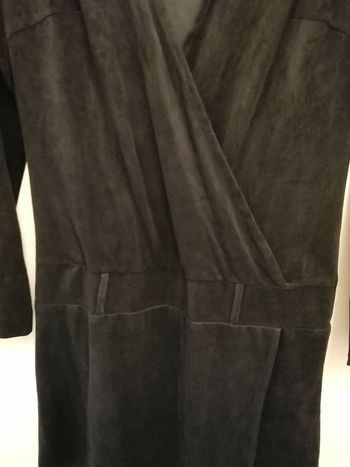 Robe noire velours T. 38  suédine NEUVE