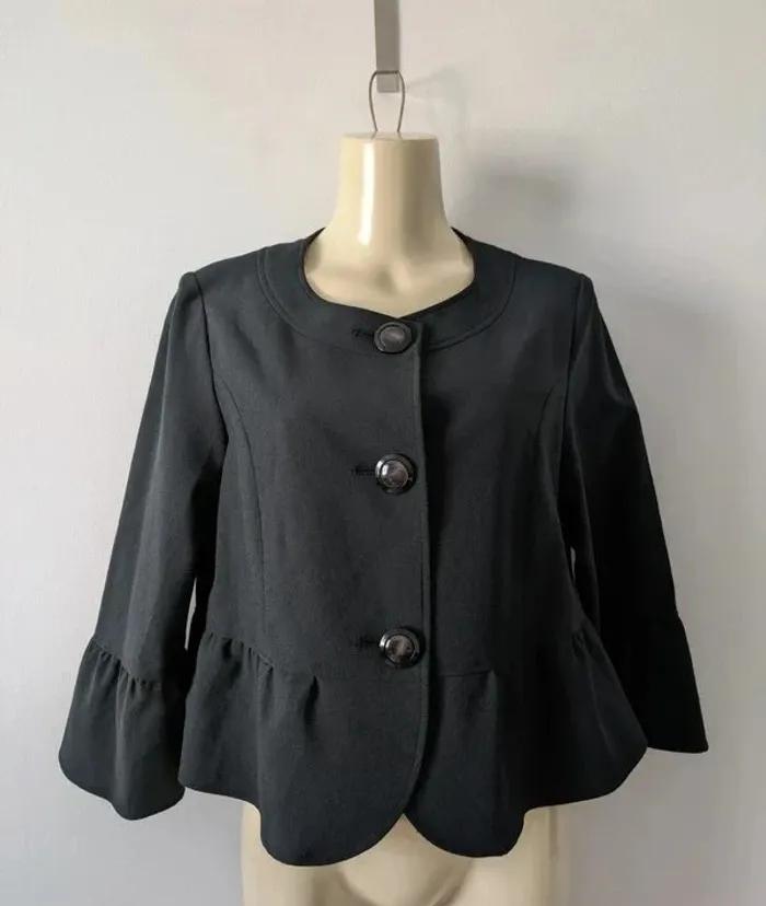 Veste d'été noire - créateur japonais Earthy mode sophisticated - taille M