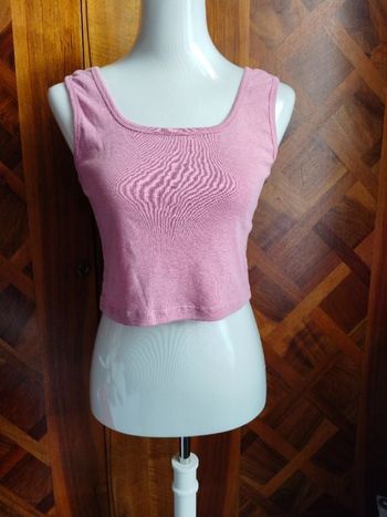 Crop top débardeur rose H&M