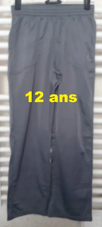 Pantalon de sport gris Domyos Taille 12 ans