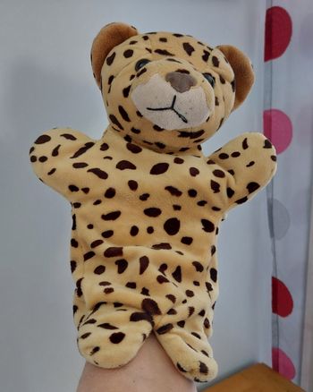 Doudou marionnette léopard guépard
