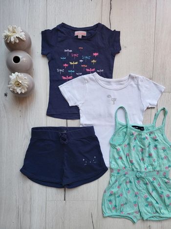 Ensemble 4 pièces estival fille 2ans