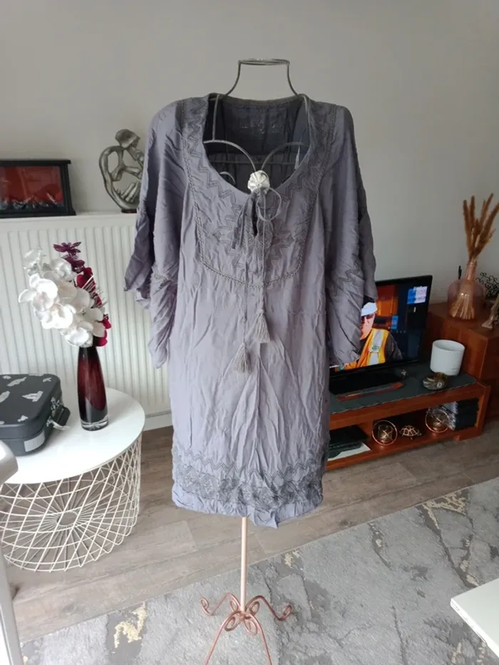Robe tunique manches chauve-souris - photo numéro 3