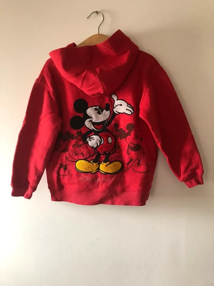 Sweat Disney mickey rouge 4 ans - photo numéro 2