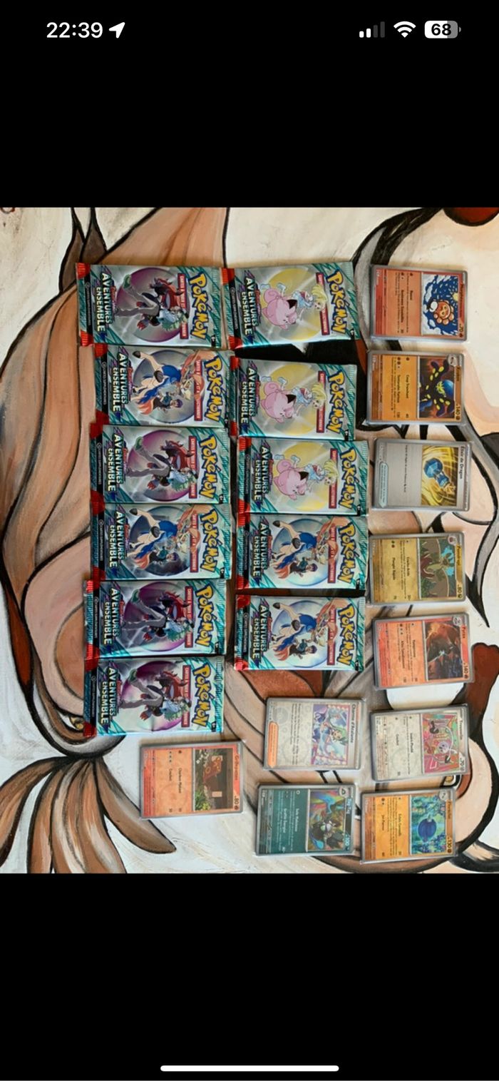 Lot de booster Pokémon ouvert ev9