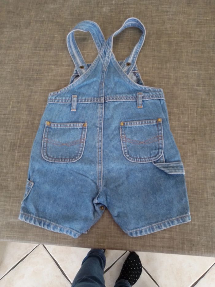 Salopette short en jean - photo numéro 2