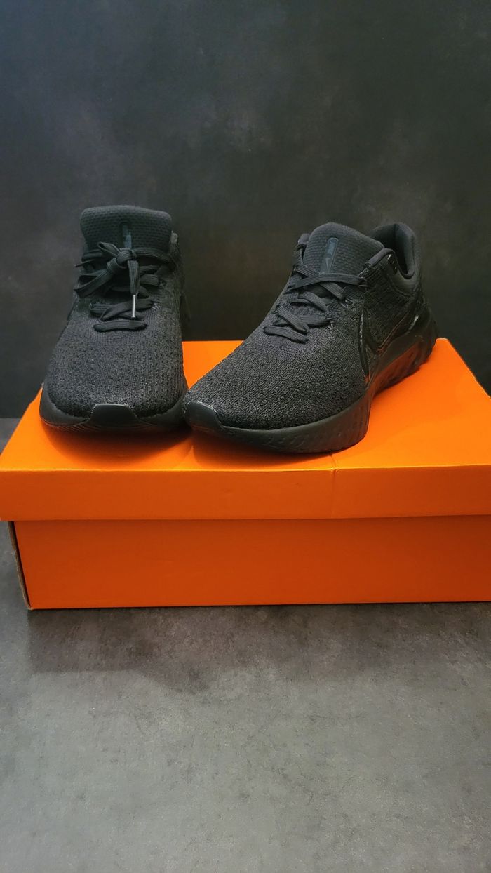 Nike React Infinity Run Flyknit 3 Triple Black - DH5392005 - Size : 45.5 🌈🌈 - photo numéro 4