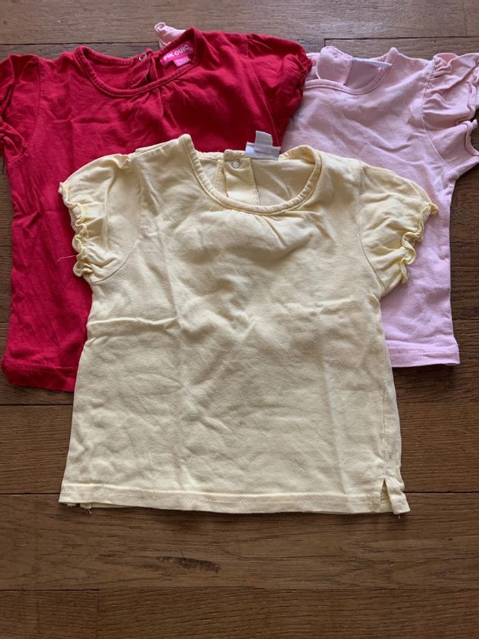 Lot 3 tee-shirts manches courtes filmé 18 mois - photo numéro 2