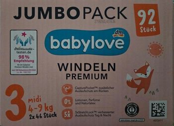 Couches Babylove T3 – 92 couches éco & douces – Allemagne 🇩🇪