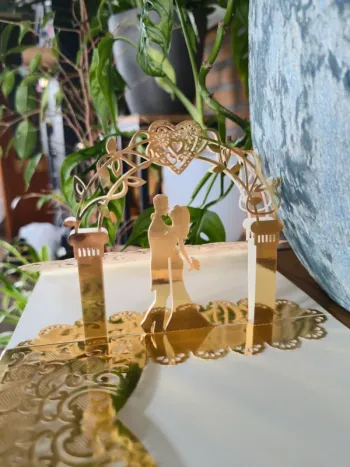 10 cartes mariage doré