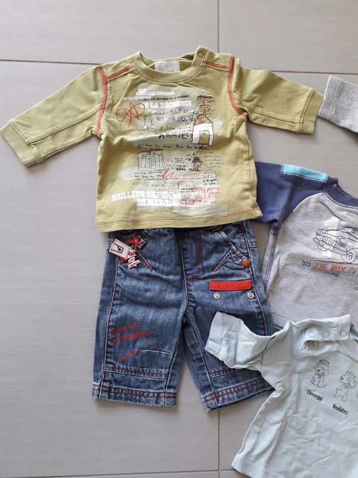 Lot de 2 tenues+4 hauts garçon 3 mois - photo numéro 2