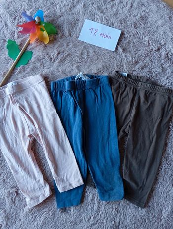 Lot de 3 leggings 12 mois