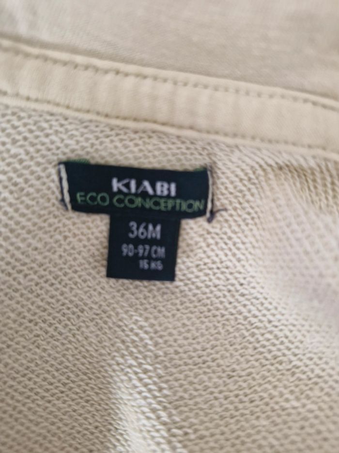 Gilet zippé capuche bébé 36 mois Kiabi Coton - photo numéro 4